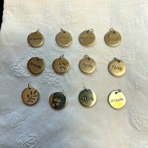 Sterling silver charms.